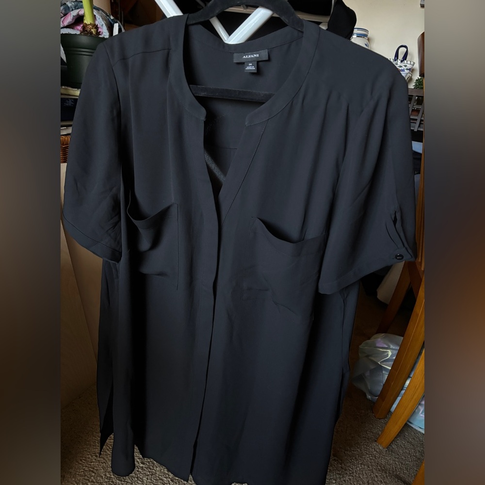 Alfani Classic Black Blouse
